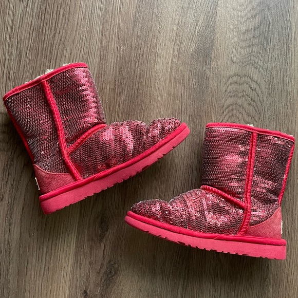 UGG Other - UGG- Fuchsia Sequin Boots Sz 2